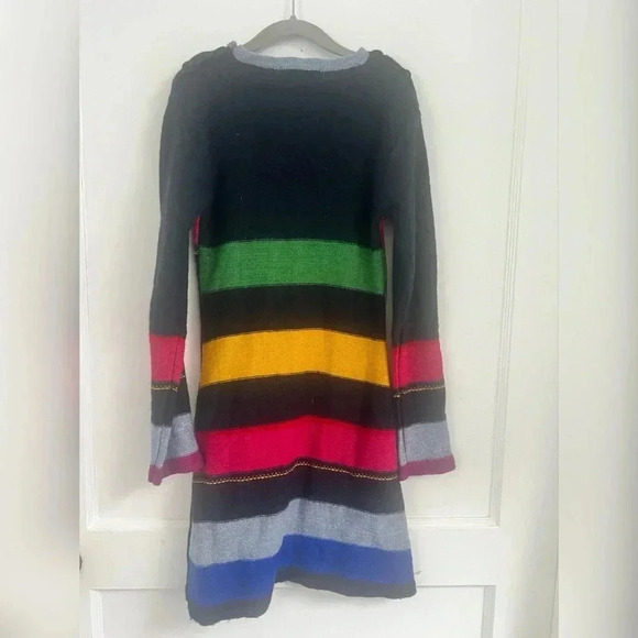 Kenzo Kids Sweater Angora Dress Sequin Multi Stripe Size 10 $298 - Picture 4 of 4